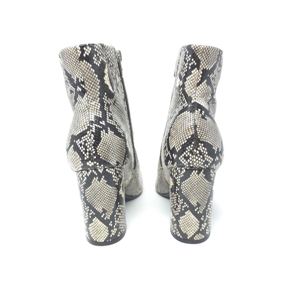 New Marc Fisher Greneda2 Snakeskin Leather Pointed Toe Ankle Boots - Picture 4 of 10